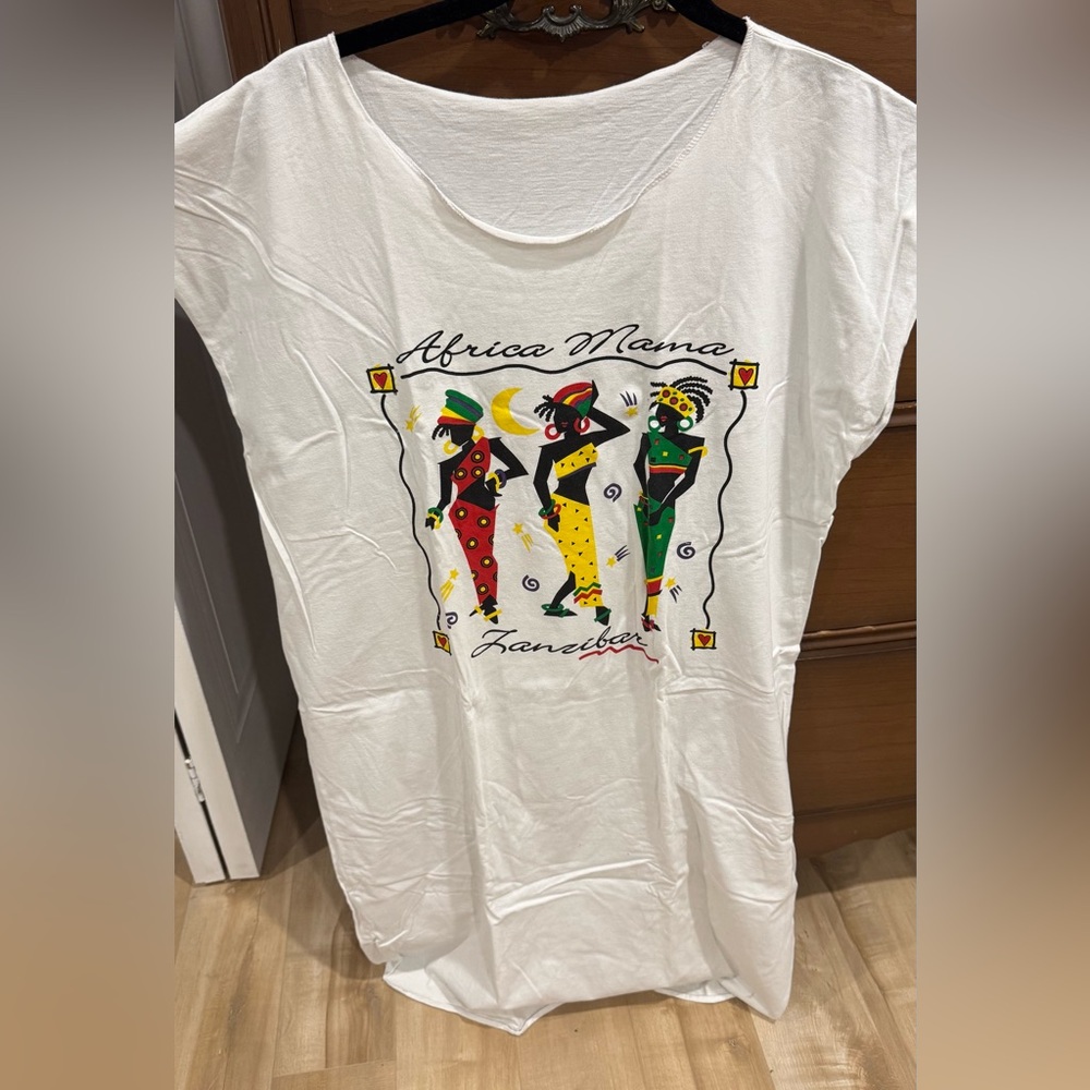 White Graphic Women Top